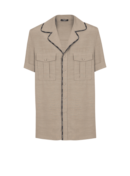 Cupro pyjama shirt with pockets