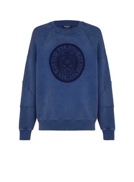 Ribbed sweatshirt with "Coin" embroidery