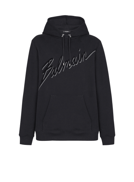 Flocked Balmain Letter hoodie