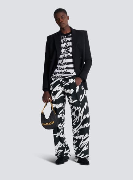 Striped "Love Letter" knit jumper