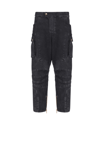 Denim cargo jeans