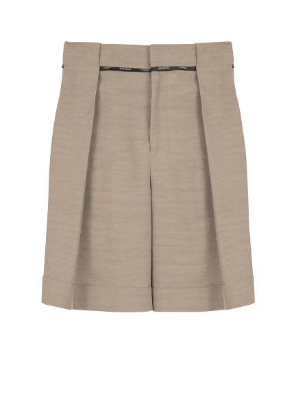 Pleated cupro shorts