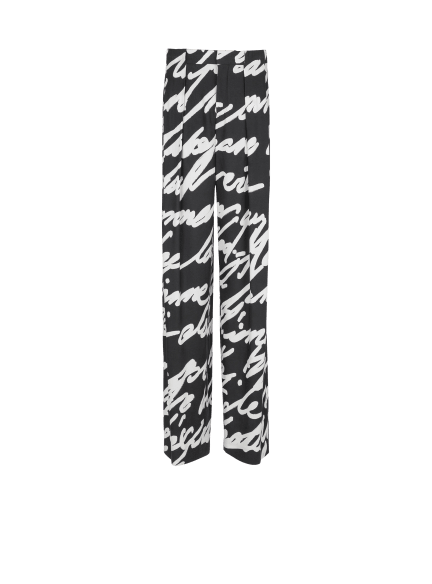 Pleated trousers with "Love Letter" print