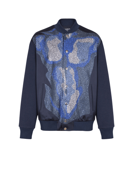Bomber jacket with rhinestone torso