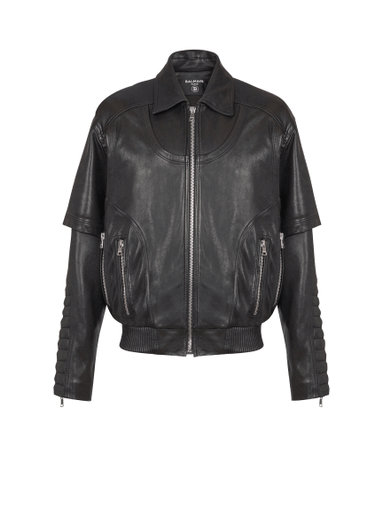 Lambskin Db Sleeves Leather Jacket