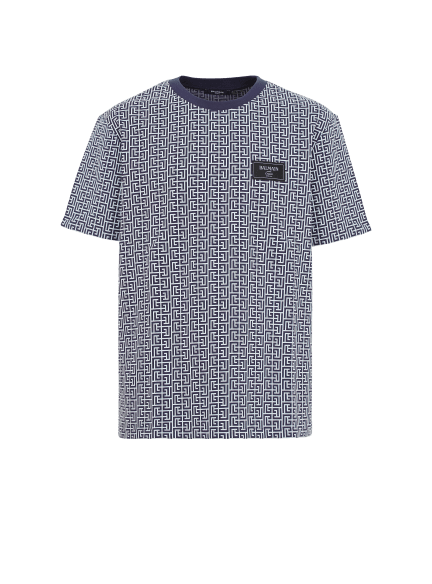 Monogrammed T-shirt with Balmain Couture label