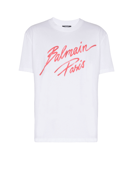 T-Shirt mit Balmain Lipstick-Print