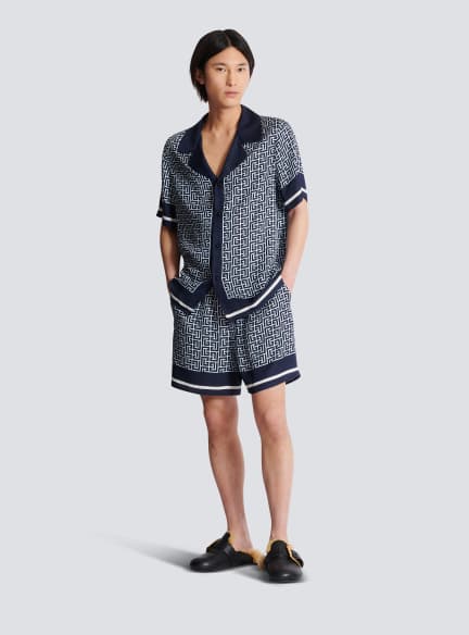 Monogrammed pyjama shirt