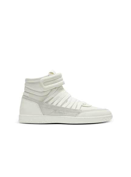 Mid-Top-Sneakers Balmain Swan mit Schnürsenkeln aus Leder 