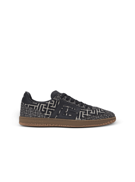 Baskets Balmain Swan en jacquard à monogramme PB Labyrinthe