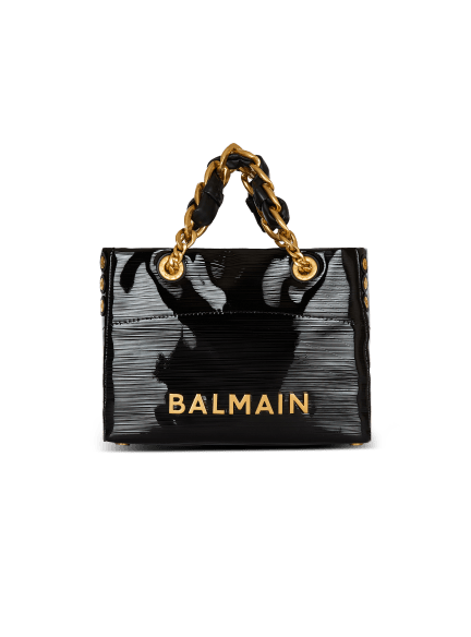 Small 1945 Soft tote bag in striped patent leather