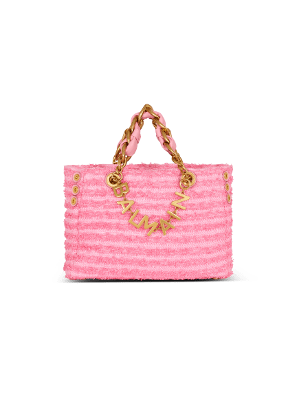 1945 Soft tote in tweed-effect raffia