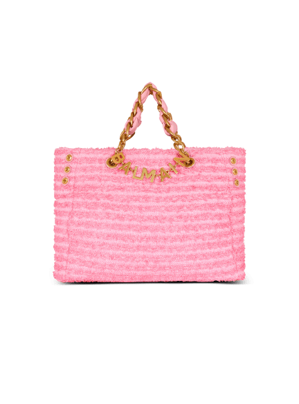 1945 Soft tote in tweed-effect raffia
