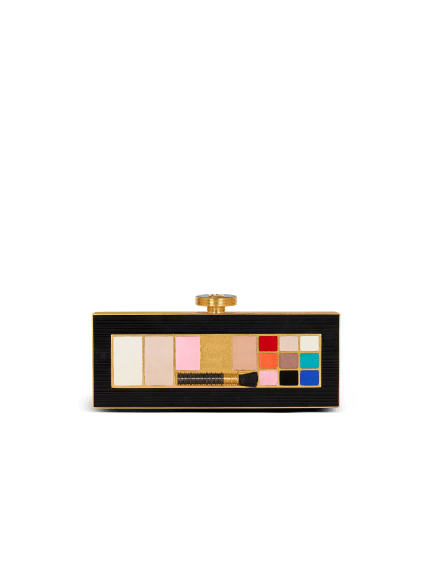 Pochette Make-up aus Messing und Leder 