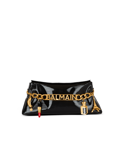 Pochette 1945 Soft aus gestreiftem Lackleder