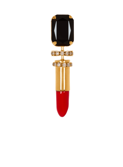 Brosche Lipstick aus Messing