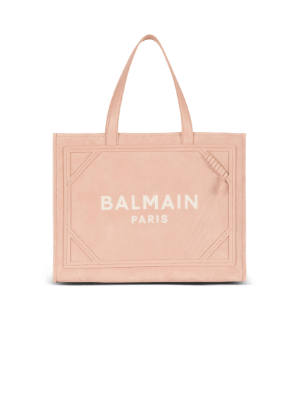 Medium suede B-Army tote bag