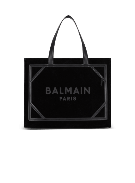 Medium suede B-Army tote bag
