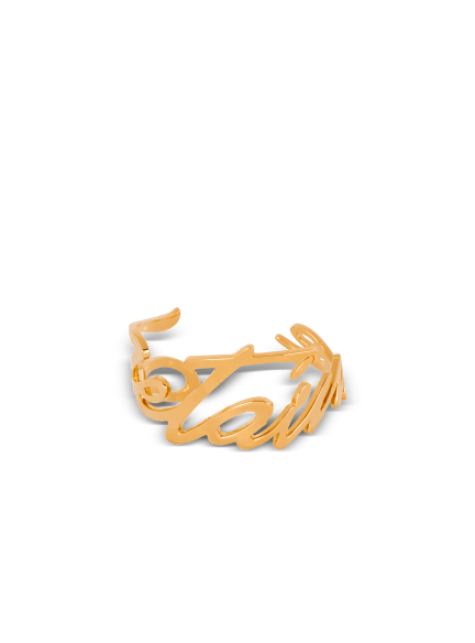"Je t'aime" brass bracelet 