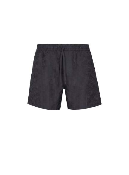 Monogrammed swim shorts