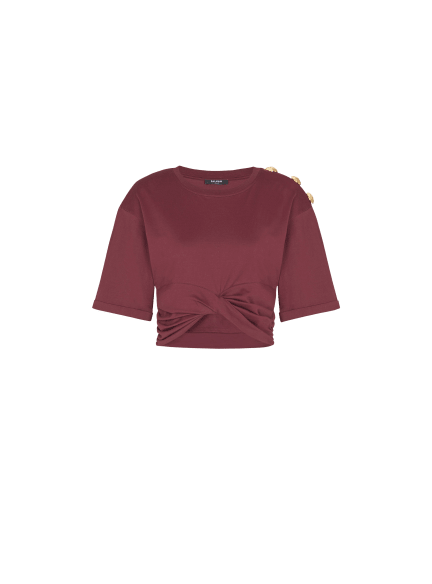 Cropped tie T-shirt