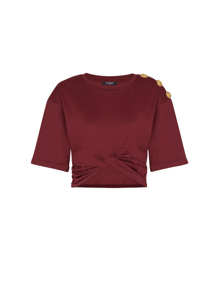 Cropped tie T-shirt