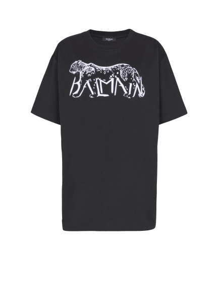 T-shirt with leopard print