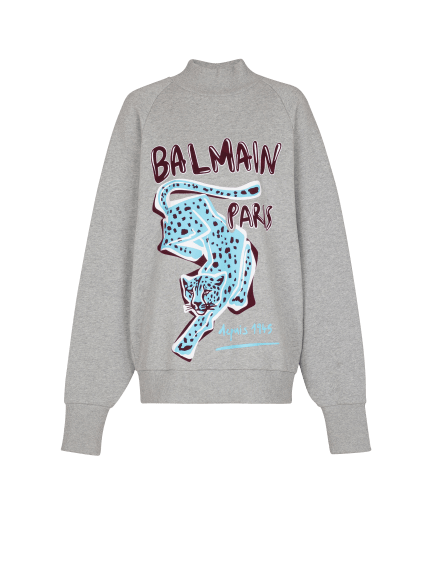 Printed fleece sweatshirt