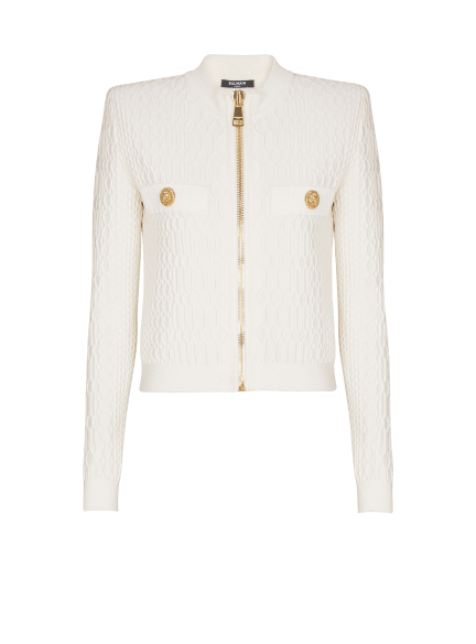 Crocodile knit jacket