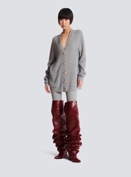 Buttoned cashmere cardigan