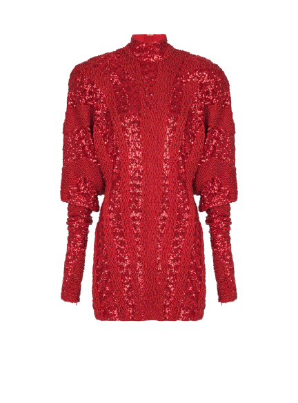 Short zebra sequin dress