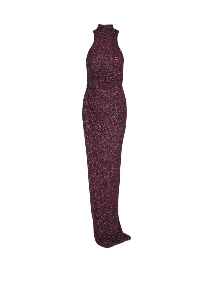 Long sleeveless sequin dress