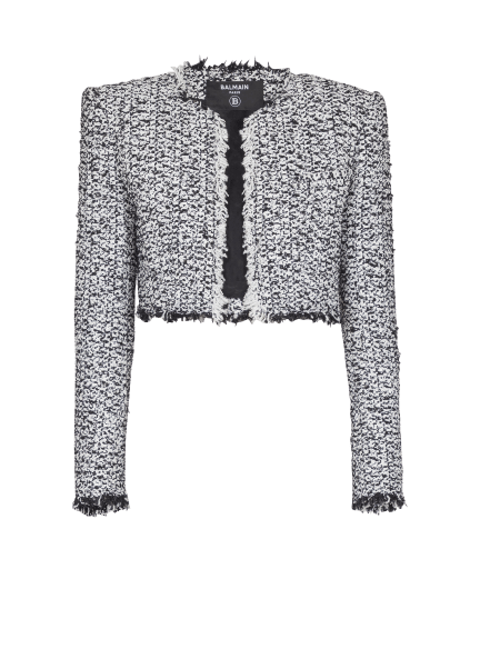 Cropped tweed jacket