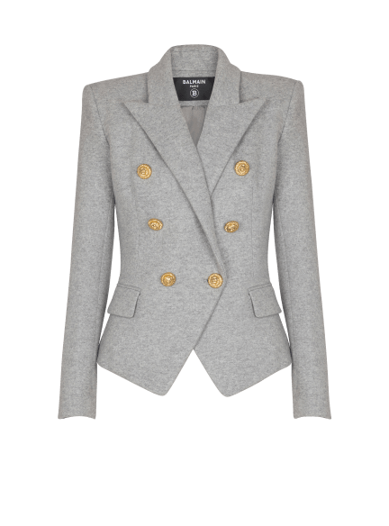 Cotton knit 6-button jacket