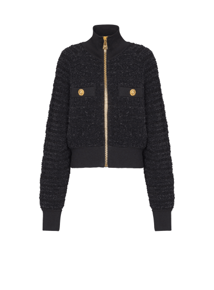 Tweed bomber jacket