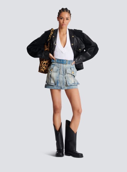 Cable-knit halterneck top
