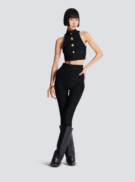 Baroque pattern buttoned top