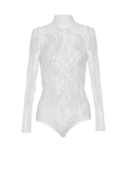 Long-sleeved lace body