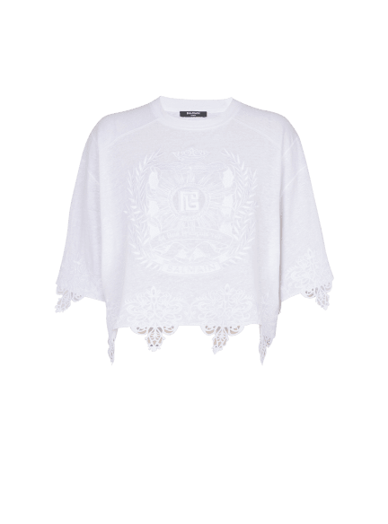 Balmain Emblem Baseball T-Shirt