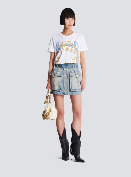 T-shirt with Balmain Paris Chain print