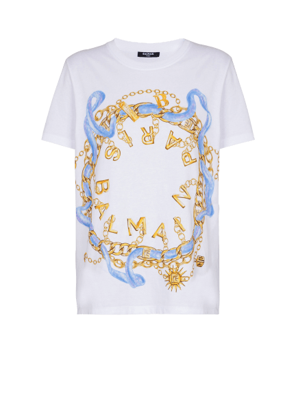 T-shirt with Balmain Paris Chain print