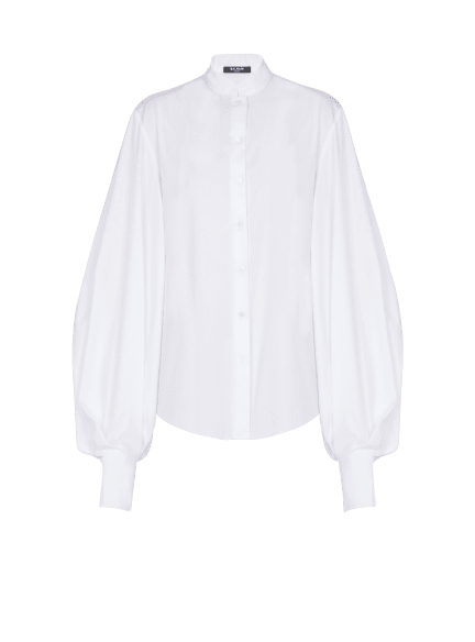 Puff Sleeve Popeline Shirt