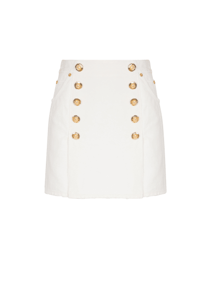 Short cotton canvas skirt 