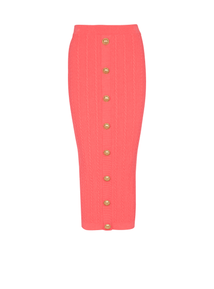 Cable-knit midi skirt