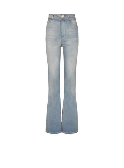 Flared-fit denim jeans