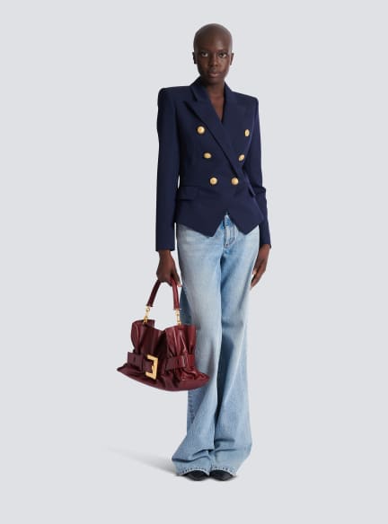 Fitted wool 6-button jacket