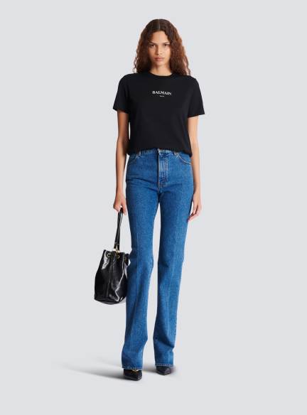 T-shirt with Balmain print