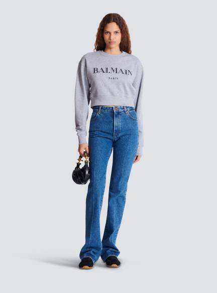 Printed Balmain crew-neck sweatshirt