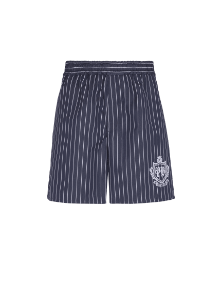 Striped poplin pyjama shorts