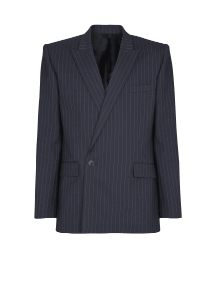 Wool pinstripe blazer